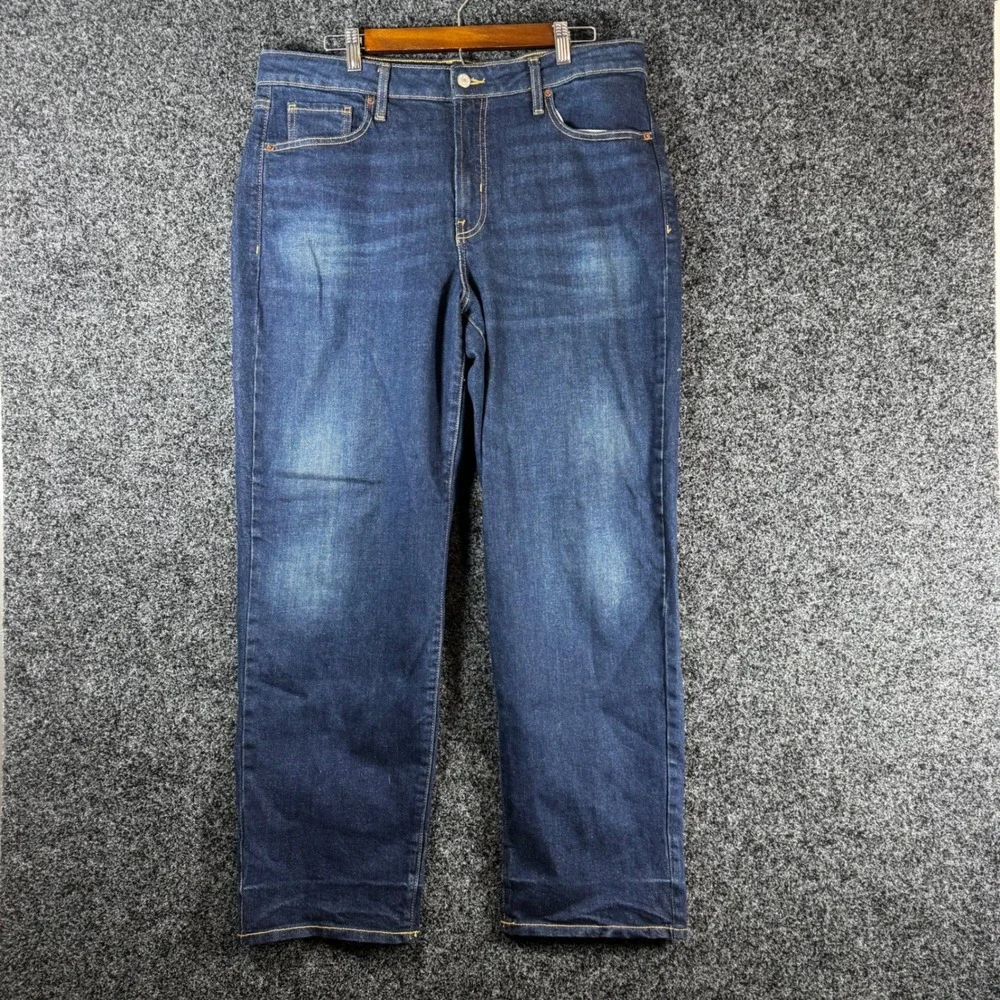 Old Navy O.G. Loose High Rise Jeans Womens 16 Dark Wash Straight Leg Denim
